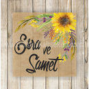 Ay Çiçegi Nikah Şekeri Etiketi