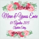 Çiçekli Nikah Şekeri Etiketi