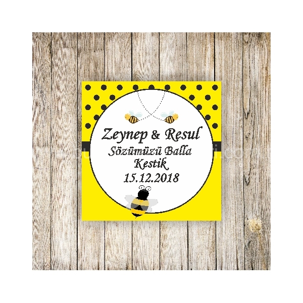 Bal Kavanozu Nikah Şekeri Etiketi -016