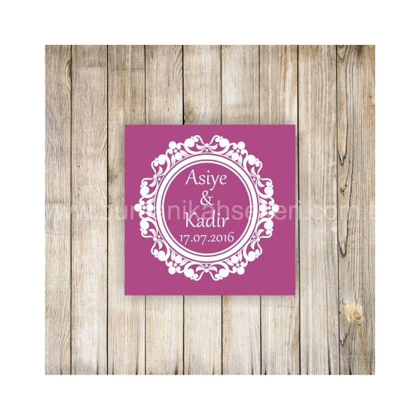 Kare Nikah Şekeri Etiketi - 027