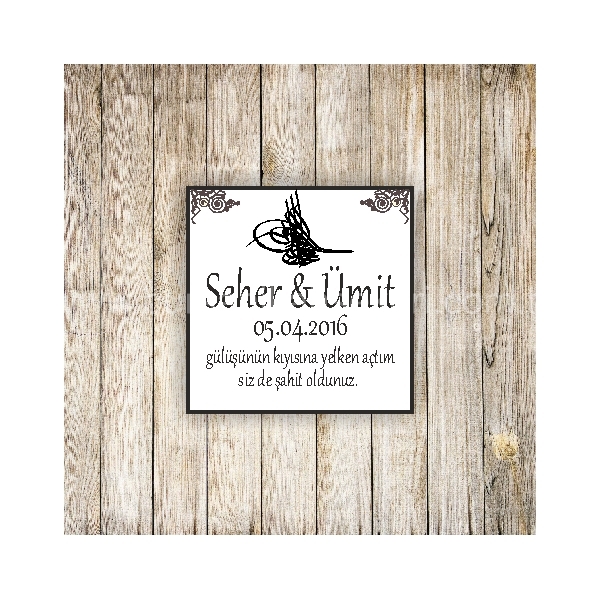 Turalı Nikah Şekeri Etiketi - 040