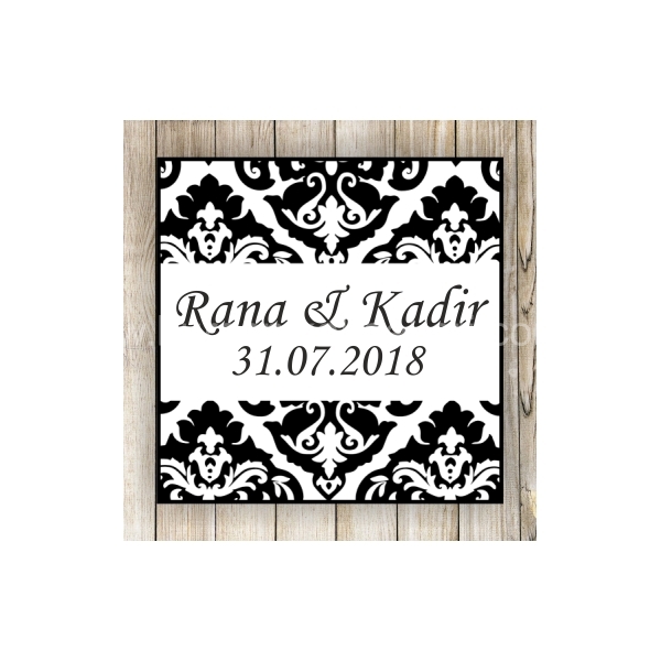 Damask Nikah Şekeri Etiketi - 082