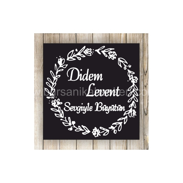 Skulent Minik Saksı Nikah Şekeri Etiketi - 084
