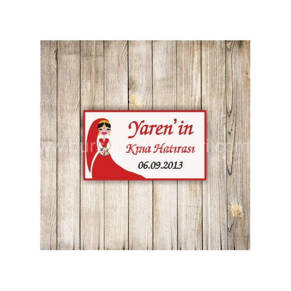 Kına Hediyelik Etiketi Baskısı - 095