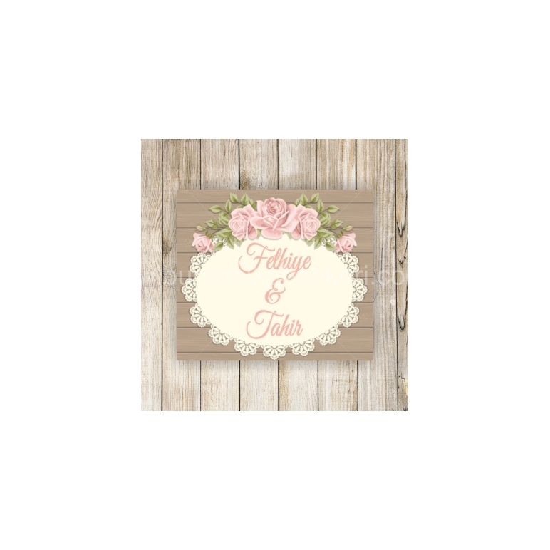 Bursa Nikah Şekeri Etiketi - 074